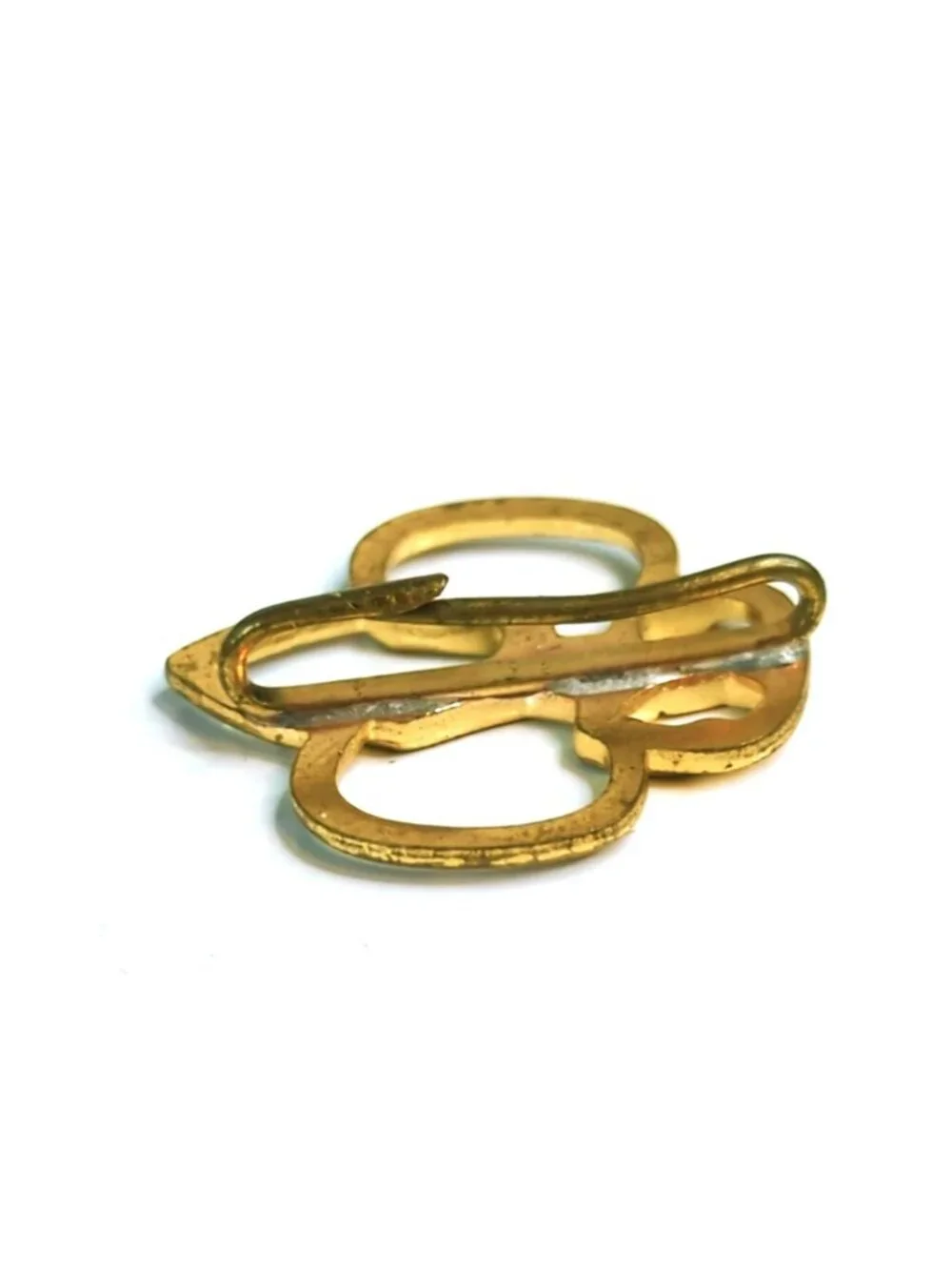 Vintage Girl Scouts Lapel Pin Brooch Gold Tone Brownie Sprite Membership